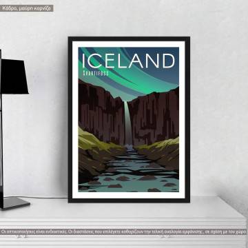 Travel destination, Iceland, poster