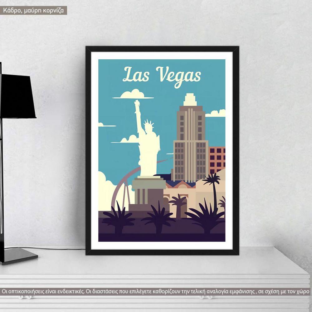 Travel destination, Las Vegas, poster