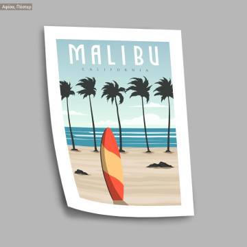 Travel destination, Malibu, poster 2