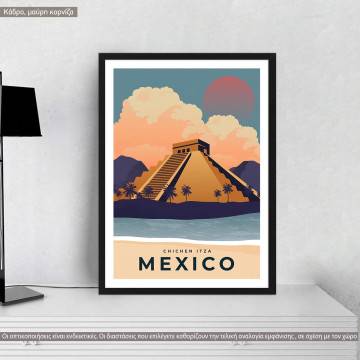 Travel destination, Mexico, poster