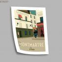 Travel destination, Montmartre, poster