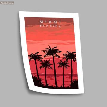 Travel destination, Miami I, κάδρο, μαύρη κορνίζα 2