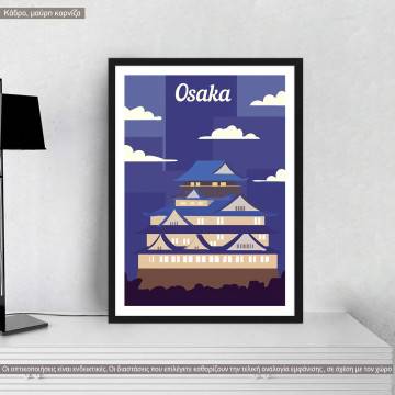 Travel destination, Osaka, poster