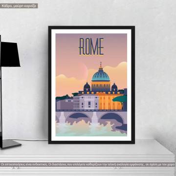 Travel destination, Rome, poster