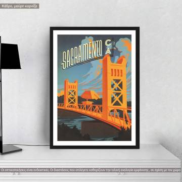 Travel destination, Sacramento, poster