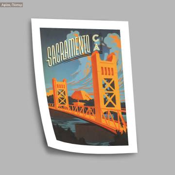 Travel destination, Sacramento, κάδρο, μαύρη κορνίζα 2