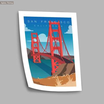 Travel destination, San Francisco I, κάδρο, μαύρη κορνίζα 2