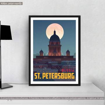 Travel destination, St. Petersburg, poster