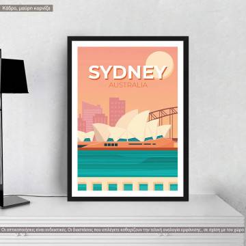 Travel destination, Sydney, poster