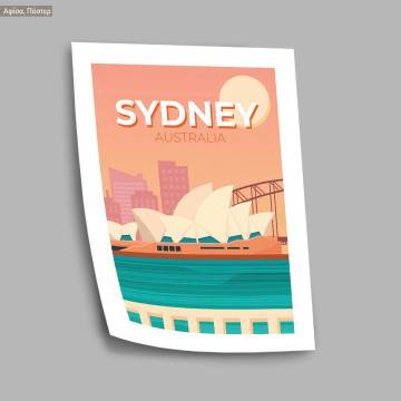 Travel destination, Sydney, κάδρο, μαύρη κορνίζα 2