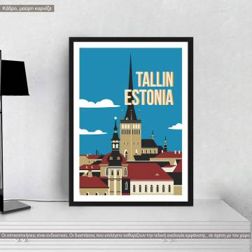 Travel destination, Talin, Estonia, κάδρο, μαύρη κορνίζα