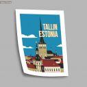 Travel destination, Talin, Estonia, poster