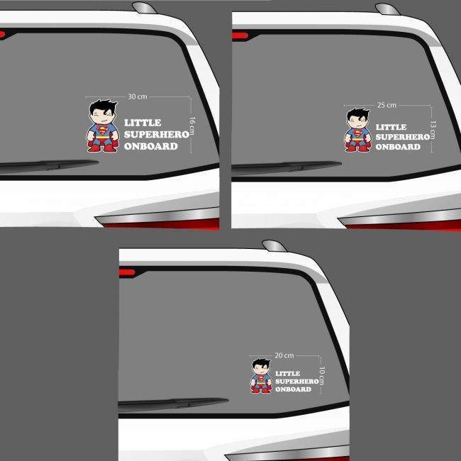 Baby car sticker Little Superboy on board