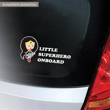 Αυτοκόλλητο αυτοκινήτου Little Supergirl on board