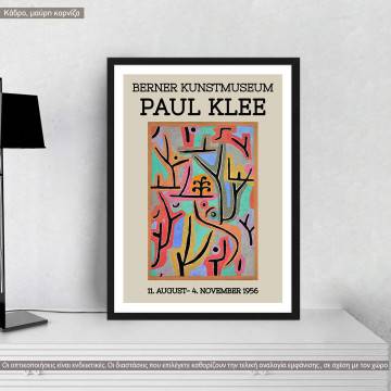 Αφίσα Έκθεσης Klee Paul, Berner Kunstmuseum, κάδρο, μαύρη κορνίζα