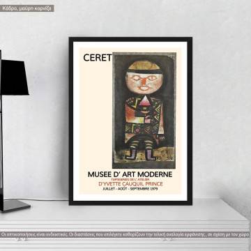 Αφίσα Έκθεσης Klee Paul, Musee national d'art moderne Céret I, κάδρο, μαύρη κορνίζα