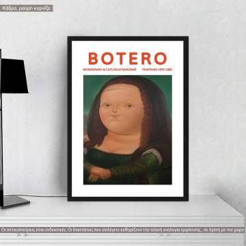 Αφίσα Έκθεσης Botero, Monograph II, κάδρο, μαύρη κορνίζα