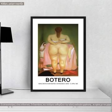 Αφίσα Έκθεσης Botero, Kunstsenter Bergen, κάδρο, μαύρη κορνίζα