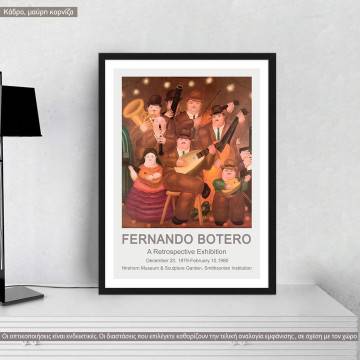Αφίσα Έκθεσης Botero, Smithsonian Institution 79-80, κάδρο, μαύρη κορνίζα