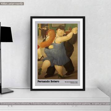 Αφίσα Έκθεσης Botero, Tel Aviv Museum , κάδρο, μαύρη κορνίζα