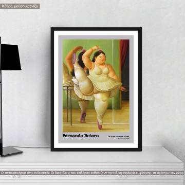 Αφίσα Έκθεσης Botero, Tel Aviv Museum I, κάδρο, μαύρη κορνίζα