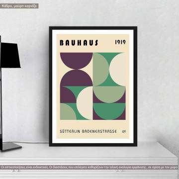 Αφίσα Έκθεσης Bauhaus, 1919 I, κάδρο, μαύρη κορνίζα