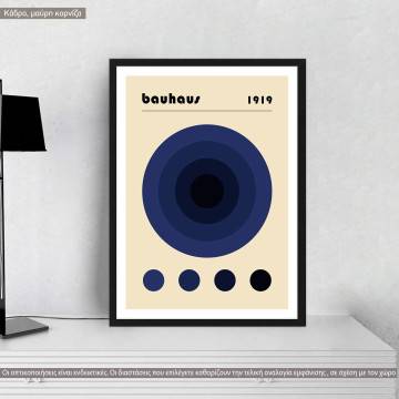 Αφίσα Έκθεσης Bauhaus, 1919 III, κάδρο, μαύρη κορνίζα