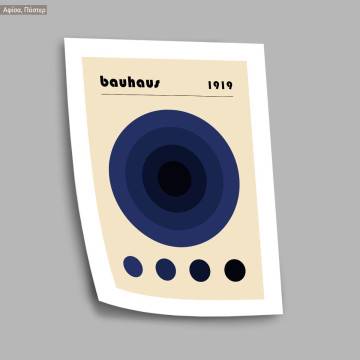 Αφίσα Έκθεσης Bauhaus, 1919 III, κάδρο, μαύρη κορνίζα 2