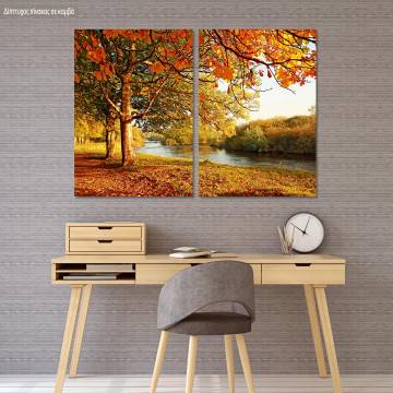 Canvas print Beautiful autumn, two panels