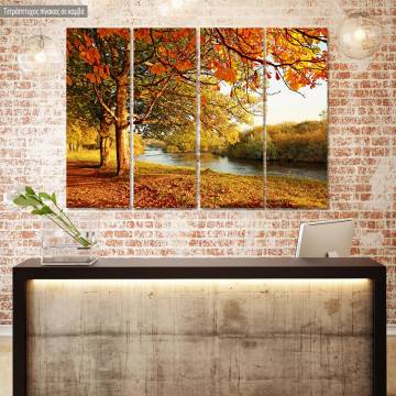 Canvas print Beautiful autumn, four panels