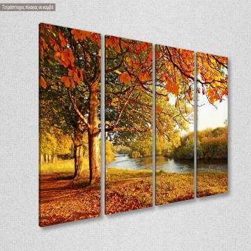 Canvas print Beautiful autumn, four panels 2