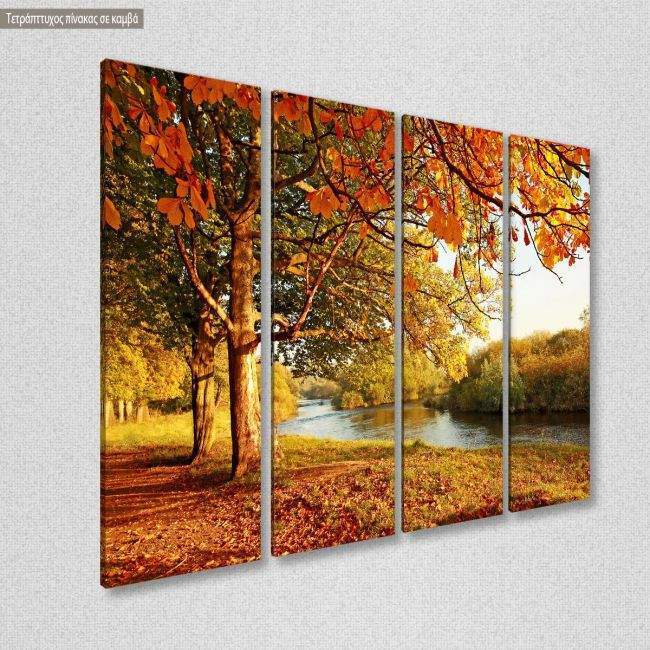Canvas print Beautiful autumn, four panels