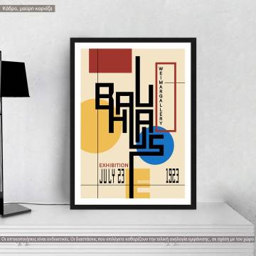 Αφίσα Έκθεσης Bauhaus, 1923 III, κάδρο, μαύρη κορνίζα