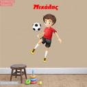 Kids wall sticker Football player, red jersey