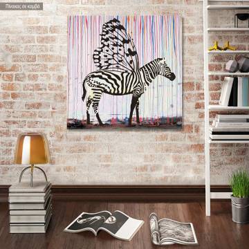 Canvas print Zebra butterfly, square