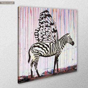 Canvas print Zebra butterfly, square 2