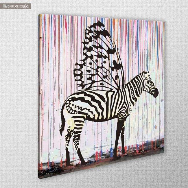Canvas print Zebra butterfly, square