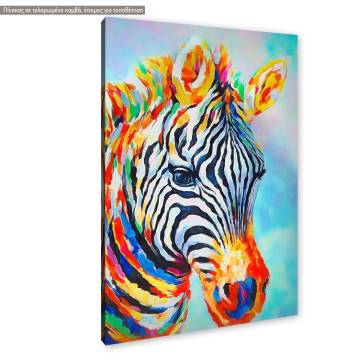 Canvas print Zebra in watercolor Framed canvas View 1 2