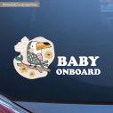 Baby car sticker Cute bird on board