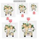 Kids wall stickers Cute little animals driving a car