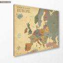 Canvas print Map of Europe textured vintage
