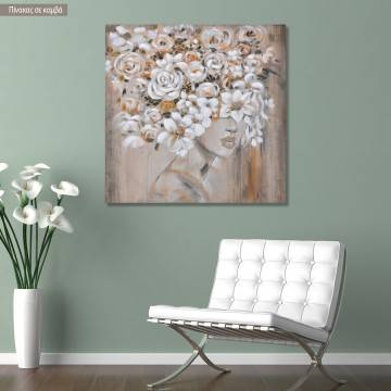 Canvas print Flowered woman II