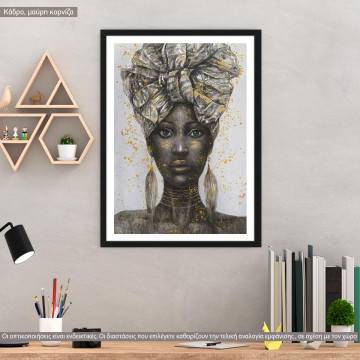 Lady in black and gold, poster