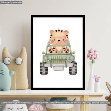 Poster little tiger safari jeep