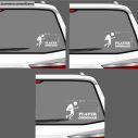 Car sticker volleyball player onboard
