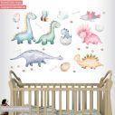 Kids wall stickers Watercolor Dinosaurs