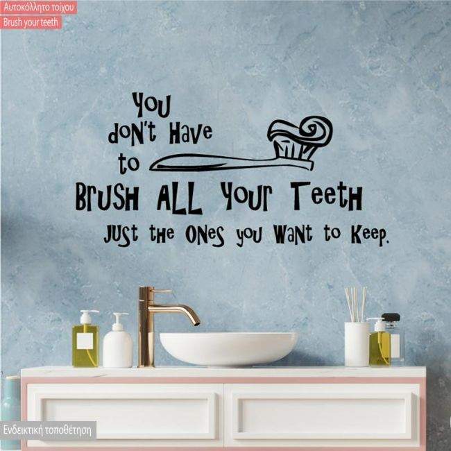 Kids wall sticker Brush your teeth