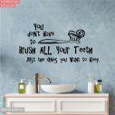 Kids wall sticker Brush your teeth
