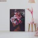Canvas print, Flowered woman on purple I