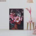 Πίνακας σε καμβά, Flowered woman on purple II